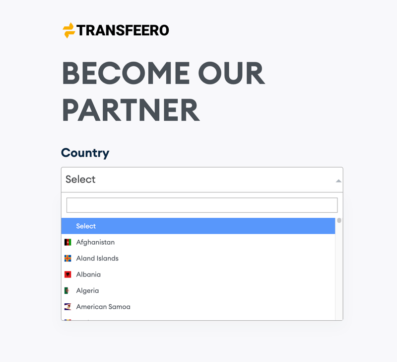 Devenez Partenaire Transfeero