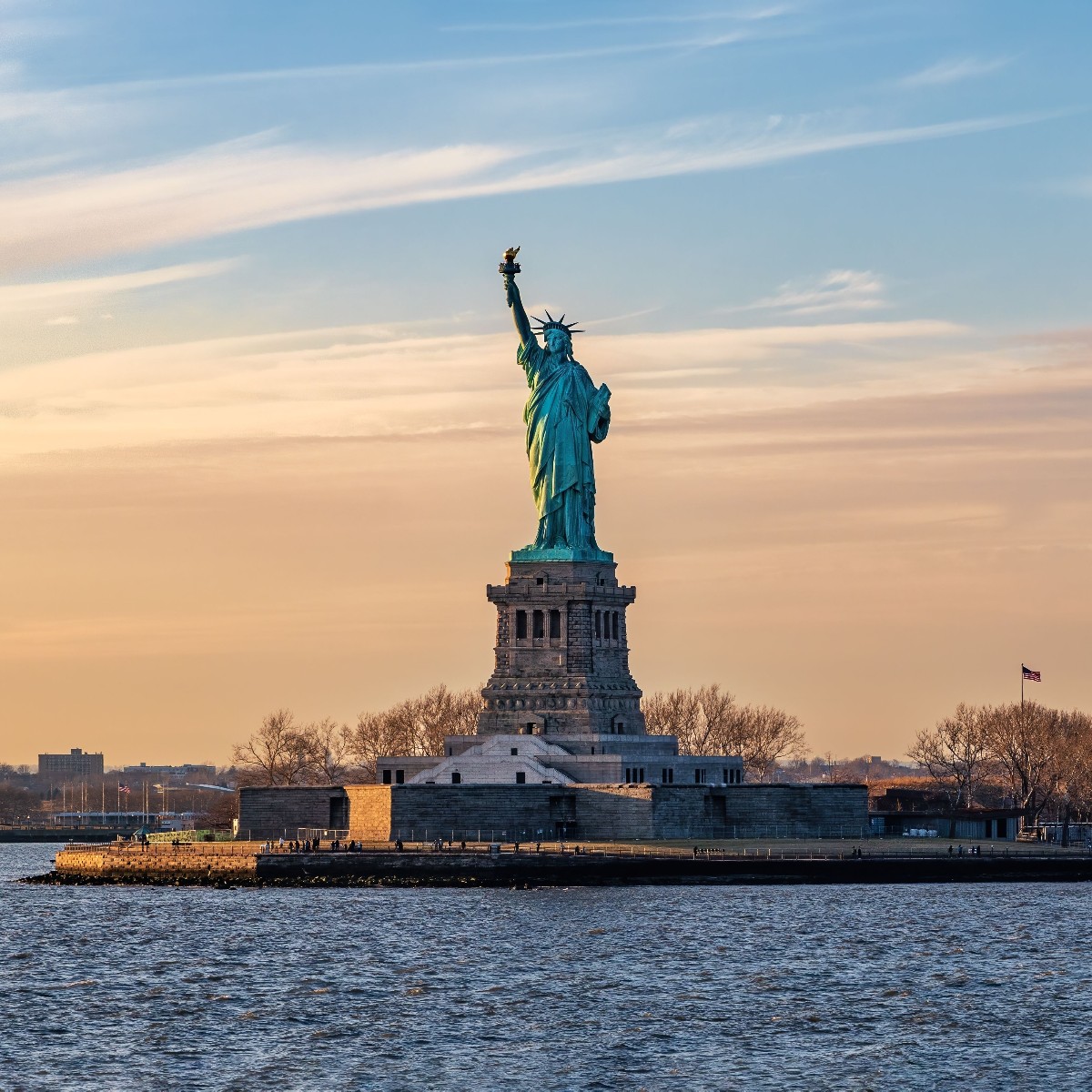 A breathtaking image of the iconic Statue of Liberty in New York City